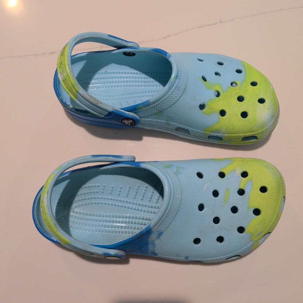 Crocs Classic Womens Size 9 shoes blue green comfort clogs sandals - Picture 5 of 6